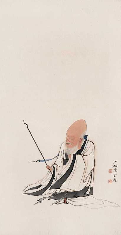 陈少梅 寿星 立轴